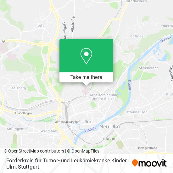 Карта Förderkreis für Tumor- und Leukämiekranke Kinder Ulm