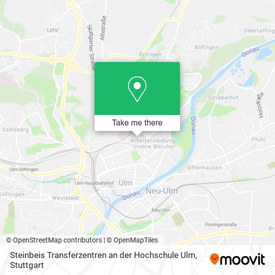 Steinbeis Transferzentren an der Hochschule Ulm map