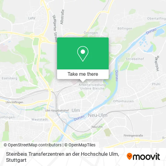 Карта Steinbeis Transferzentren an der Hochschule Ulm