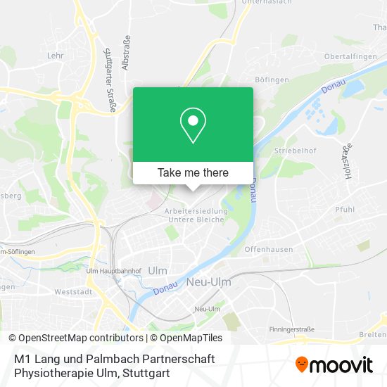 Карта M1 Lang und Palmbach Partnerschaft Physiotherapie Ulm