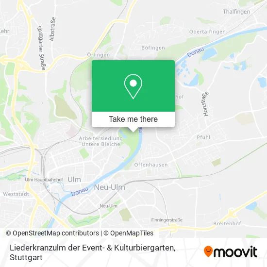 Карта Liederkranzulm der Event- & Kulturbiergarten