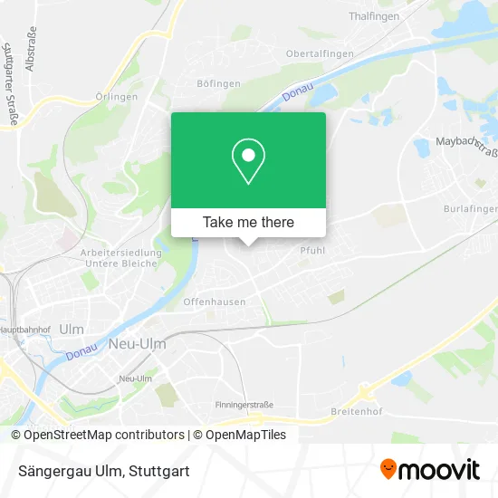 Карта Sängergau Ulm