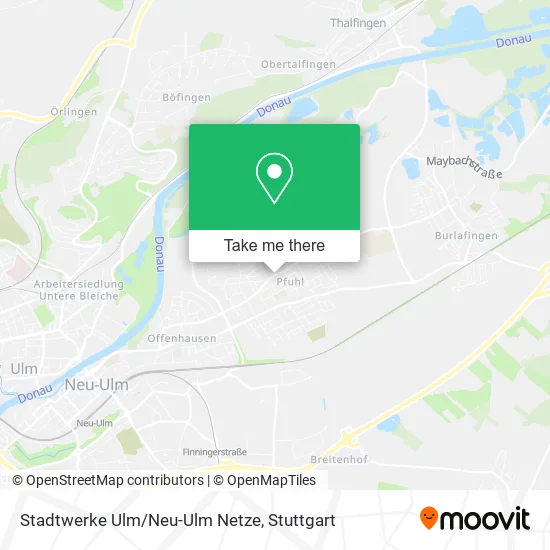 Карта Stadtwerke Ulm/Neu-Ulm Netze