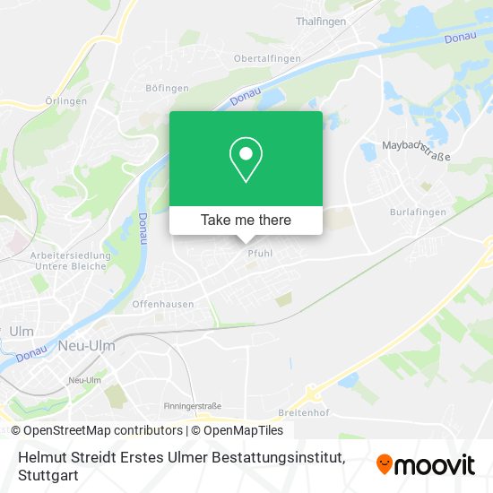 Helmut Streidt Erstes Ulmer Bestattungsinstitut map