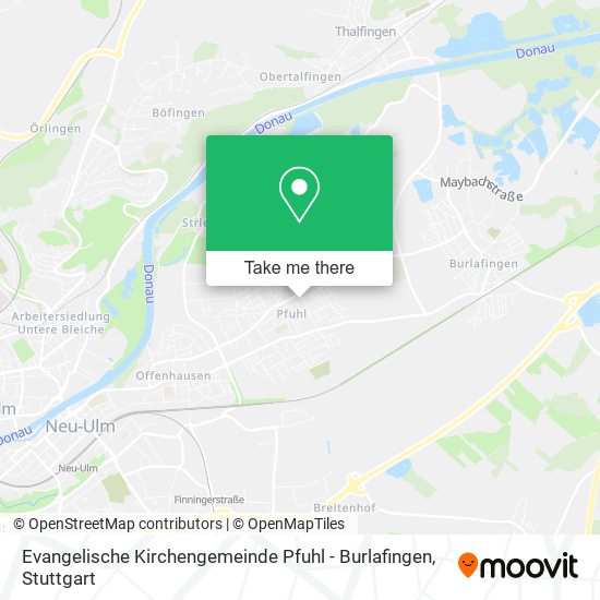 Evangelische Kirchengemeinde Pfuhl - Burlafingen map