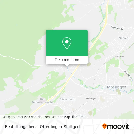 Карта Bestattungsdienst Ofterdingen