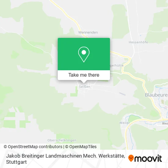 Карта Jakob Breitinger Landmaschinen Mech. Werkstätte