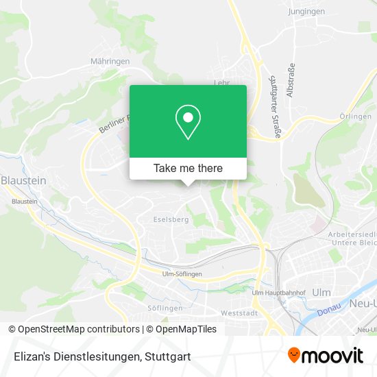 Elizan's Dienstlesitungen map