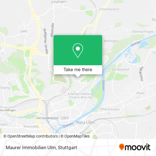 Карта Maurer Immobilien Ulm