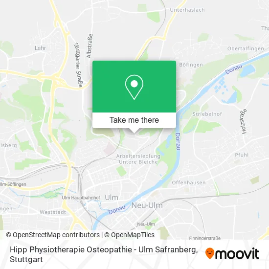 Карта Hipp Physiotherapie Osteopathie - Ulm Safranberg