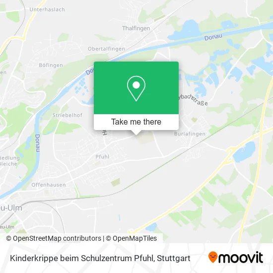 Карта Kinderkrippe beim Schulzentrum Pfuhl