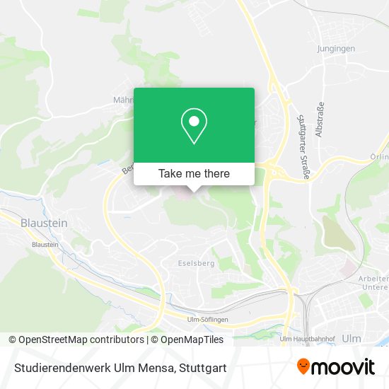 Studierendenwerk Ulm Mensa map