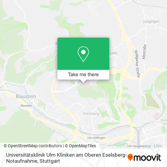Карта Universitätsklinik Ulm Kliniken am Oberen Eselsberg-Notaufnahme
