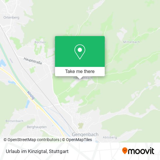 Карта Urlaub im Kinzigtal