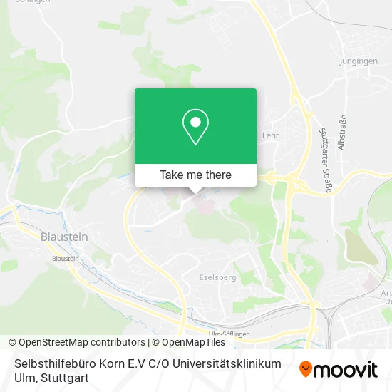 Карта Selbsthilfebüro Korn E.V C / O Universitätsklinikum Ulm