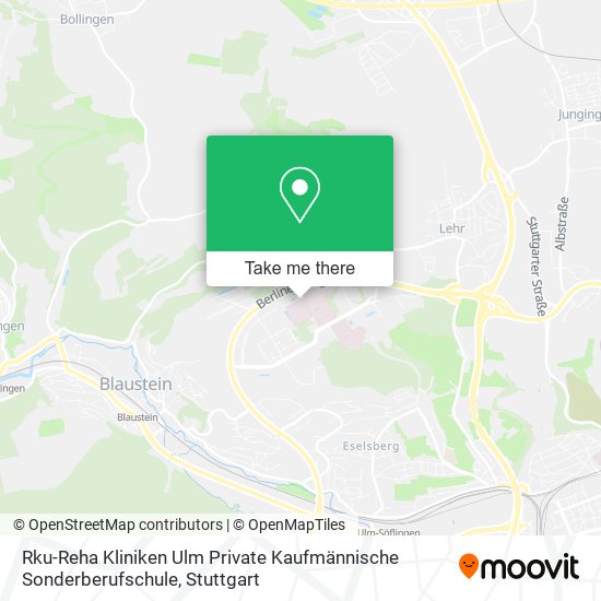 Rku-Reha Kliniken Ulm Private Kaufmännische Sonderberufschule map