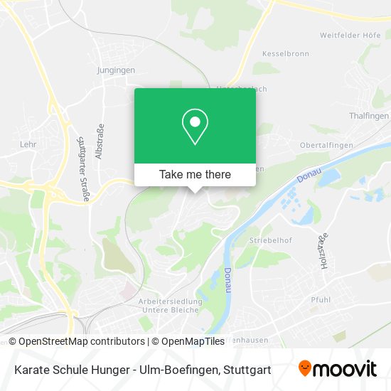 Карта Karate Schule Hunger - Ulm-Boefingen