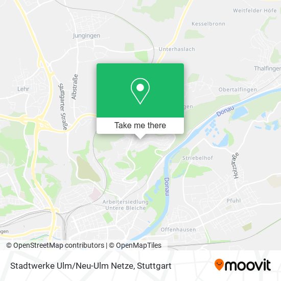 Карта Stadtwerke Ulm/Neu-Ulm Netze