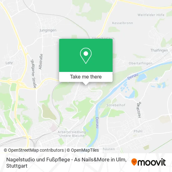 Карта Nagelstudio und Fußpflege - As Nails&More in Ulm