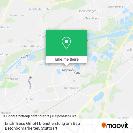 Erich Tress GmbH Dienstleistung am Bau Betonbohrarbeiten map