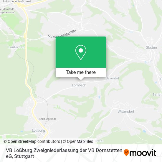 VB Loßburg Zweigniederlassung der VB Dornstetten eG map