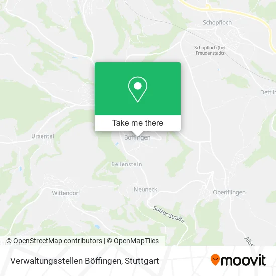 Карта Verwaltungsstellen Böffingen