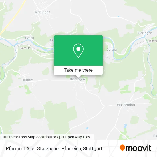 Карта Pfarramt Aller Starzacher Pfarreien
