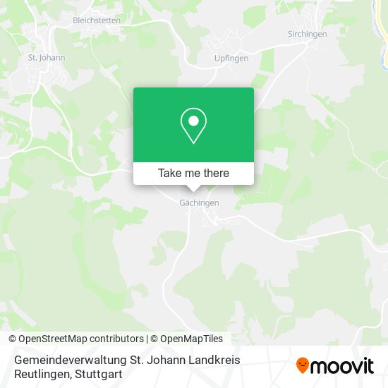 Gemeindeverwaltung St. Johann Landkreis Reutlingen map