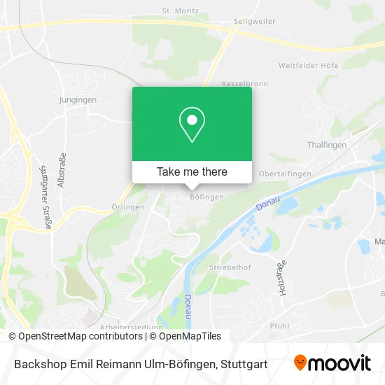 Карта Backshop Emil Reimann Ulm-Böfingen