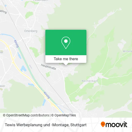 Карта Tewis Werbeplanung und -Montage