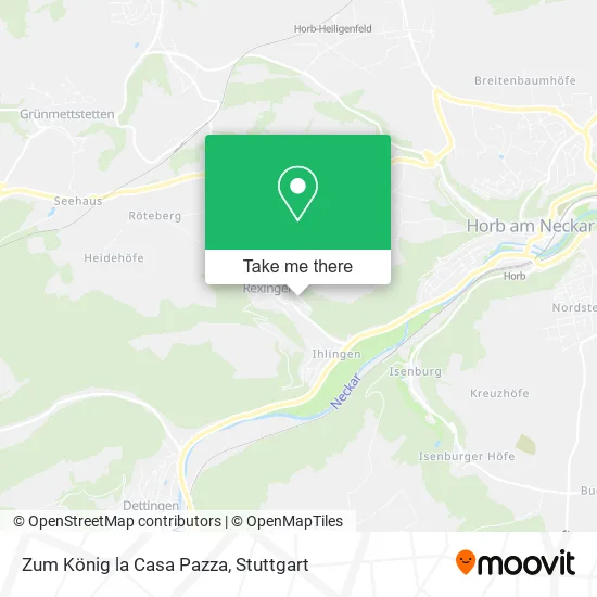 Карта Zum König la Casa Pazza
