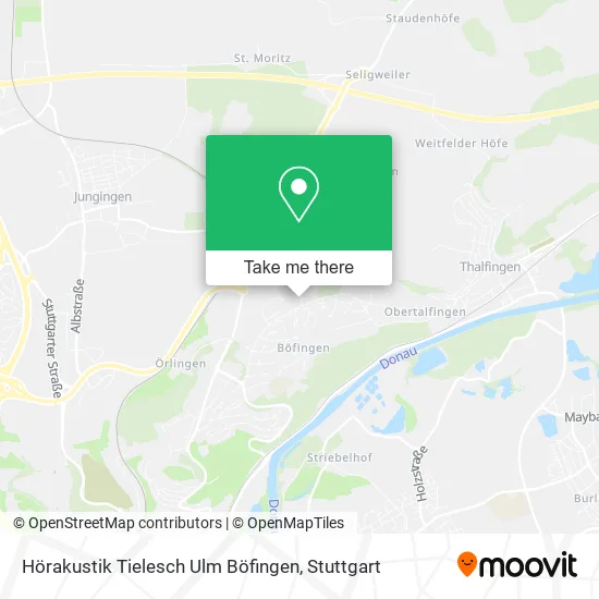 Карта Hörakustik Tielesch Ulm Böfingen