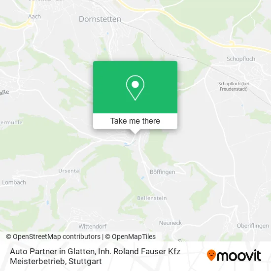 Карта Auto Partner in Glatten, Inh. Roland Fauser Kfz Meisterbetrieb