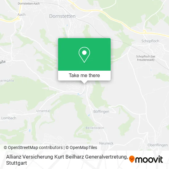 Карта Allianz Versicherung Kurt Beilharz Generalvertretung
