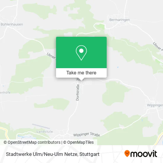 Карта Stadtwerke Ulm/Neu-Ulm Netze