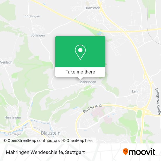 Mähringen Wendeschleife map