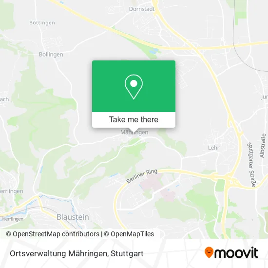 Карта Ortsverwaltung Mähringen