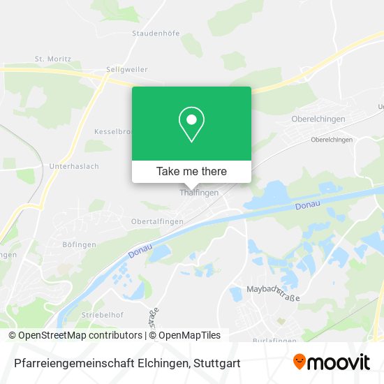 Карта Pfarreiengemeinschaft Elchingen