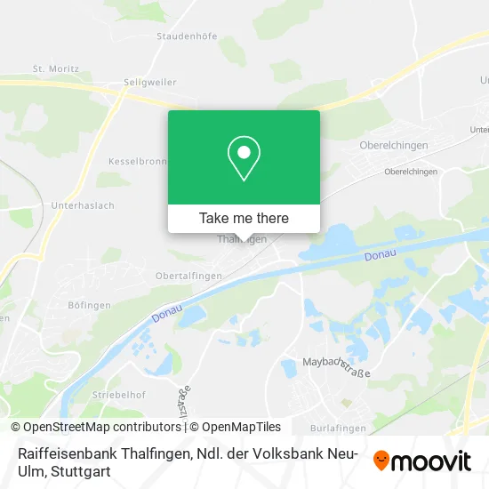 Карта Raiffeisenbank Thalfingen, Ndl. der Volksbank Neu-Ulm