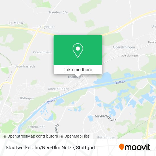 Карта Stadtwerke Ulm/Neu-Ulm Netze