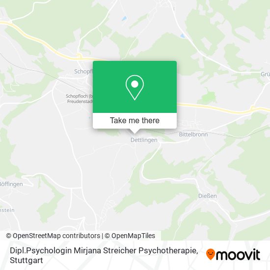 Dipl.Psychologin Mirjana Streicher Psychotherapie map