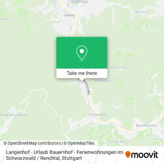 Карта Langenhof - Urlaub Bauernhof - Ferienwohnungen im Schwarzwald / Renchtal