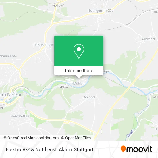 Карта Elektro A-Z & Notdienst, Alarm