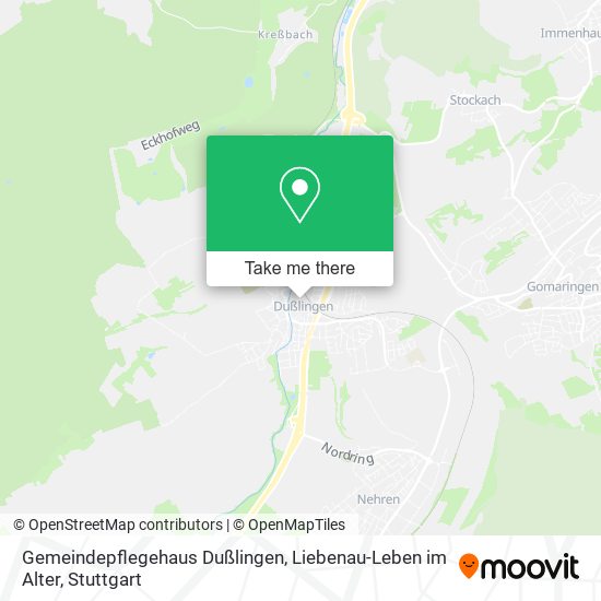 Gemeindepflegehaus Dußlingen, Liebenau-Leben im Alter map