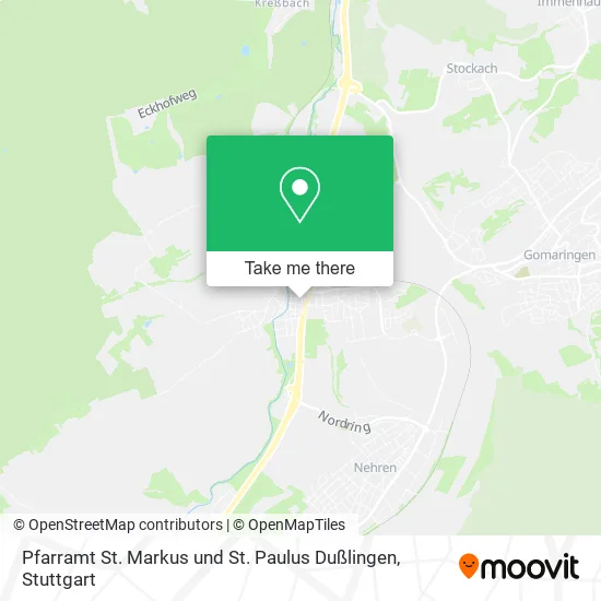 Карта Pfarramt St. Markus und St. Paulus Dußlingen