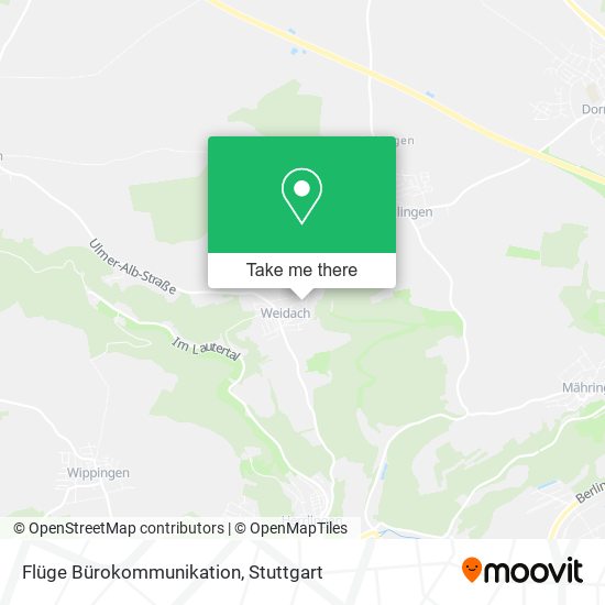 Flüge Bürokommunikation map