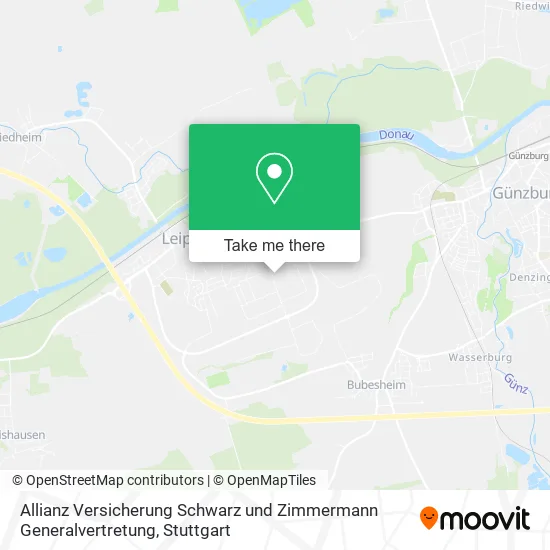 Карта Allianz Versicherung Schwarz und Zimmermann Generalvertretung