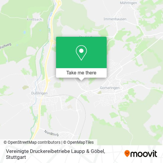 Vereinigte Druckereibetriebe Laupp & Göbel map