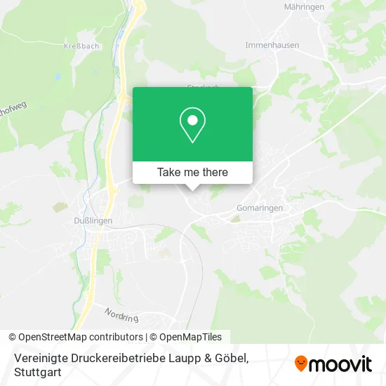 Карта Vereinigte Druckereibetriebe Laupp & Göbel