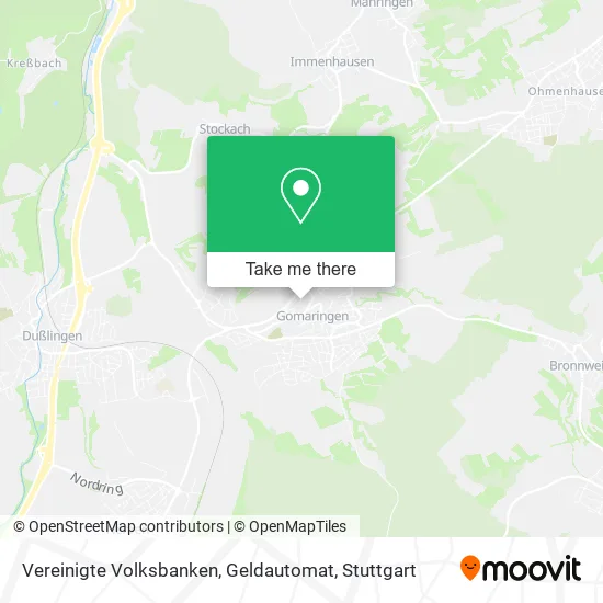 Карта Vereinigte Volksbanken, Geldautomat